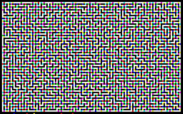 Three Superimposed Mazes